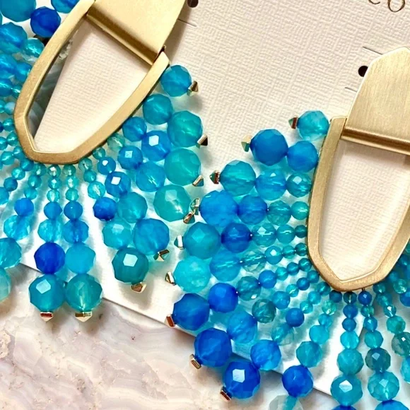 🌺🎉HP🎉🌺 NWT Kendra Scott Diane Beaded Gemstone Statement Earrings - Picture 10 of 16